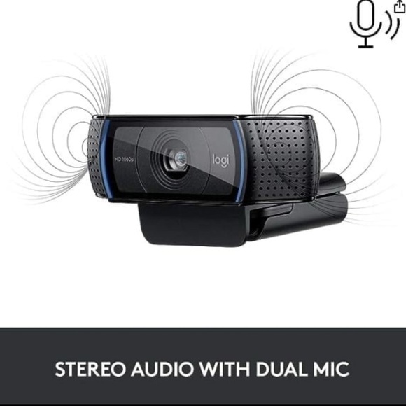 Logitech C920x HD Pro Webcam, Full HD 1080p/30fps Video Calling Cam - Picture 2 of 2